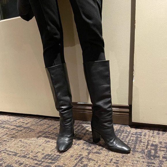 Gianvito Rossi half knee high lambskin leather boots  Sz 38 - Picture 3 of 16